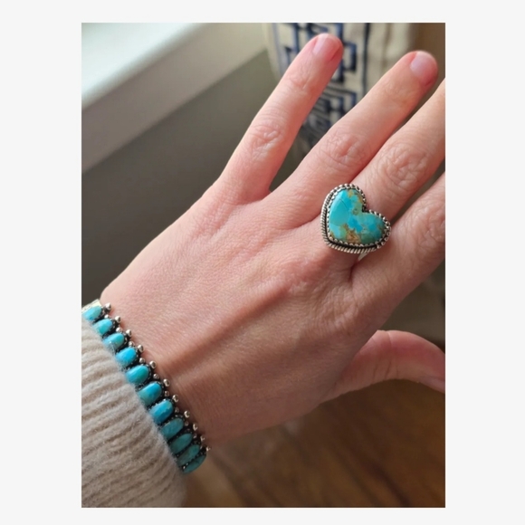 Turquoise Heart Ring - Picture 4 of 4